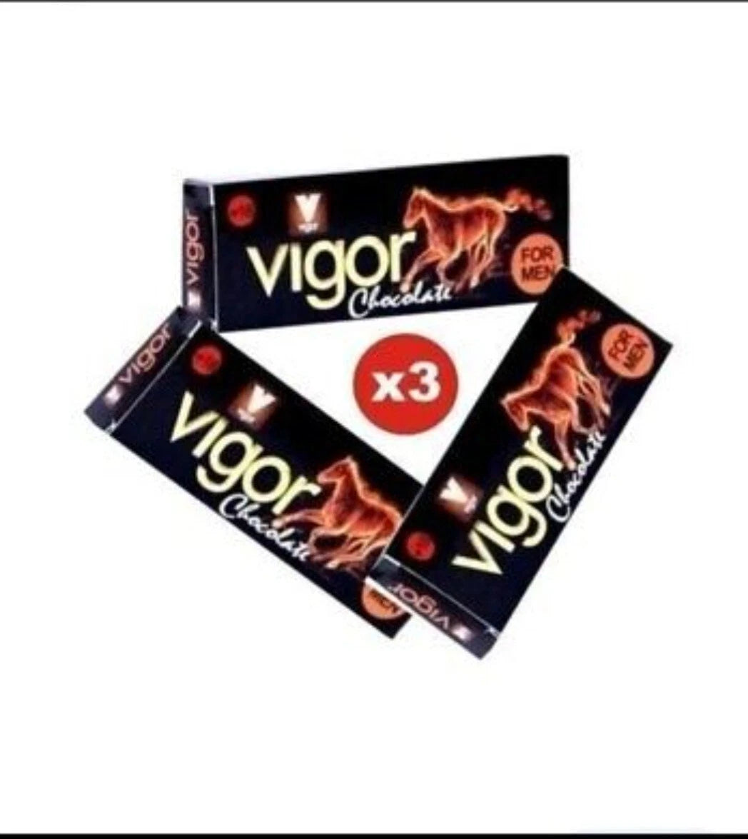 Men's Vigor Chocolate For Men's Sexual Enhancement 100% Natural Ingredients ×3
