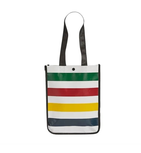 Hudson Bay Company Stripes Lunch Bag Tote Small: 9"W x 11.8"H x 4.5" NEW