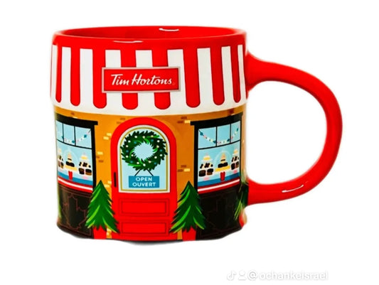Tim Hortons Christmas Holiday Limited Edition 20oz Ceramic Coffee Mug 2024