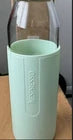 New Nespresso Dining Glass Water Bottle Wooden Top Cap Green Limited Edition