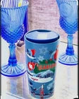 Brand NEW Starbucks CANADA Ceramic Travel Tumbler Blue Nordic Ski Moose 12 Oz