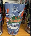 Brand NEW Starbucks CANADA Ceramic Travel Tumbler Blue Nordic Ski Moose 12 Oz