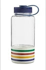 Hudson's Bay Iconic HBC Multistripe Tritan Travel Bottle BuiltIn Cup 33.8 FL NEW