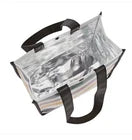 Hudson Bay Company Stripes Lunch Bag Tote Small: 9"W x 11.8"H x 4.5" NEW