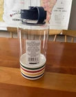New With Tags Hudson's Bay Multistripe HBC Stripes 1L Bottle With Built-In Cup