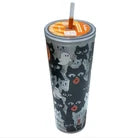 NEW Tim Hortons Tumbler Limited Ed Halloween Black Cats Glow in Dark 24 oz 2025