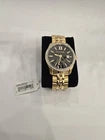 New Wittnauer Michael Men’s Watch Gold Black Dial W/ Crystal Rhinestone WN3031
