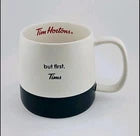 NEW Tim Hortons 2025 White & Blue Coffee Tea Mug NEW "but First Tims"
