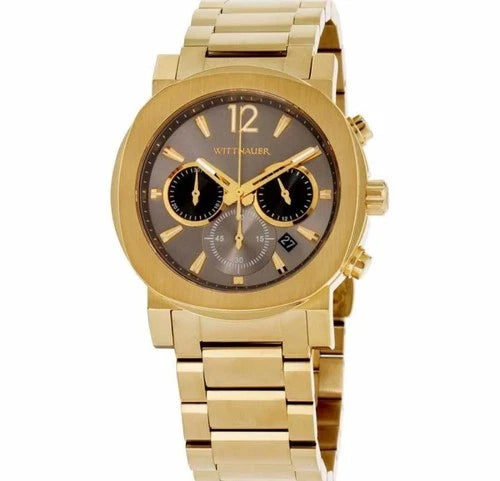 NEW Wittnauer Men's WN3006 Aiden Chronograph Gold-Tone Stainless Steel Watch