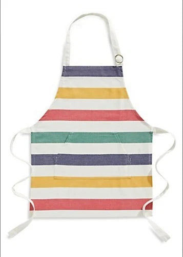 Brand New Hudson Bay Kid's Multistripe Apron 24.5"W x 20"L